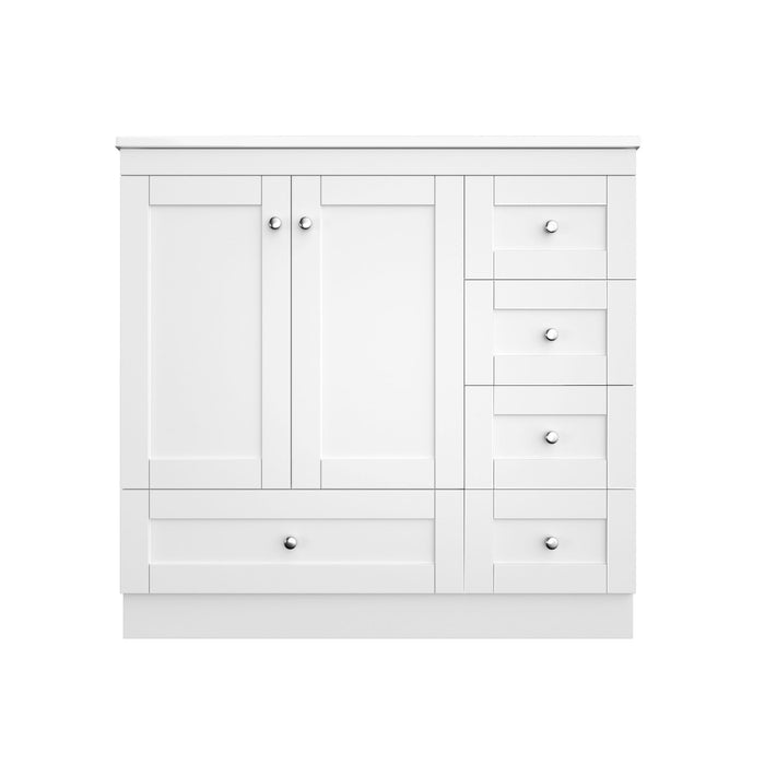 Shaker Free Standing Bathroom Vanity Cabinet With Sink, Soft Close Drawers, Soft Close Doors