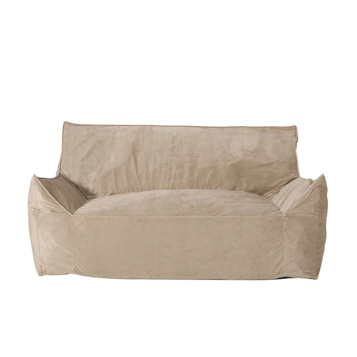 Fila - Velveteen Oversized Seater Bean Bag Chair With Armrests