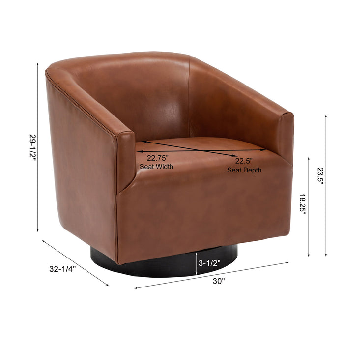 Garland - Swivel Chair With Upholstery - Caramel