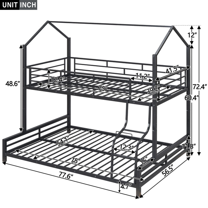 Sturdy Frame House Bunk Bed
