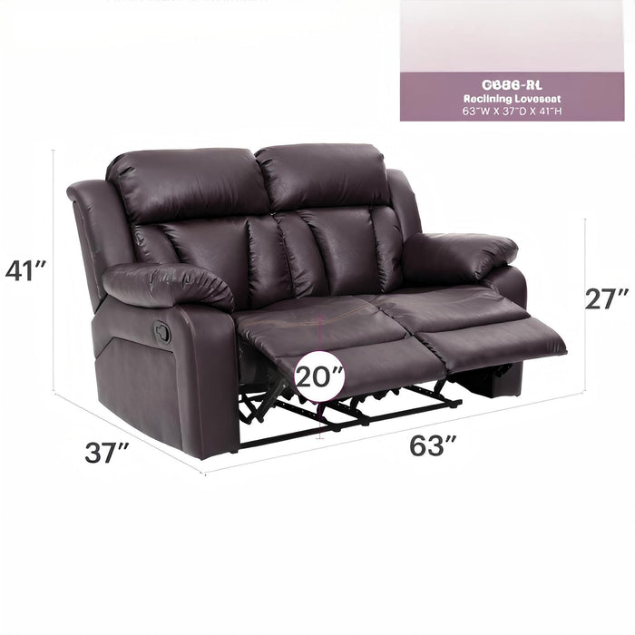 Cozy Padded Love Seat For Relaxation
