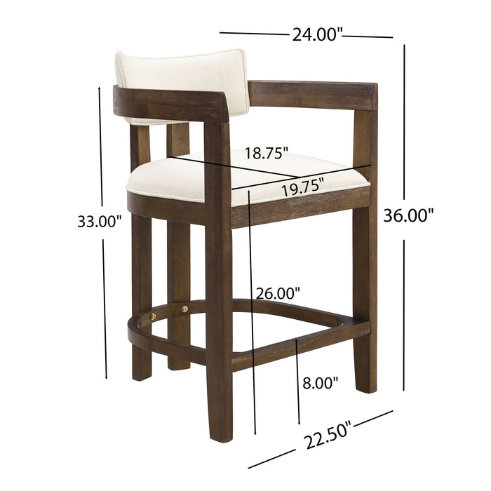 Contemporary Upholstered Counter Stools Set