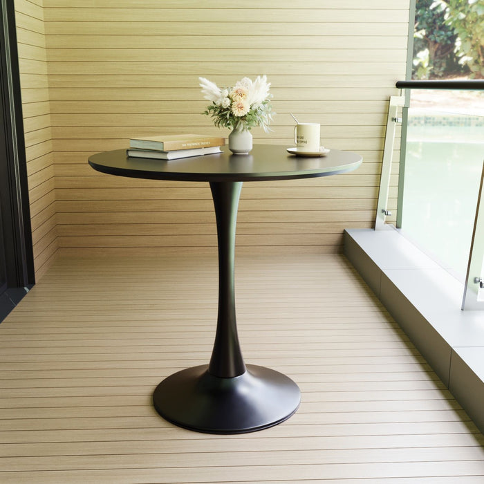 Mid Century Modern Round Dining Table With Top & Pedestal Base