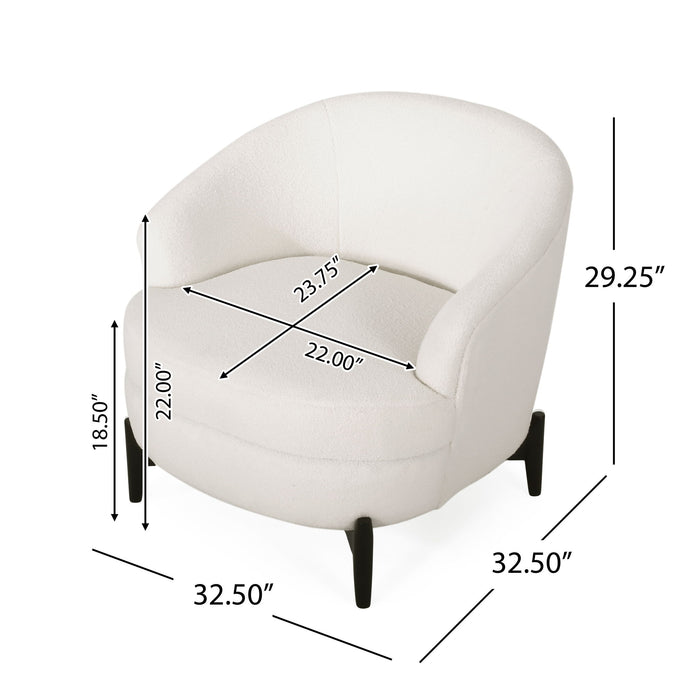 Elegant Barrel Style Club Chair