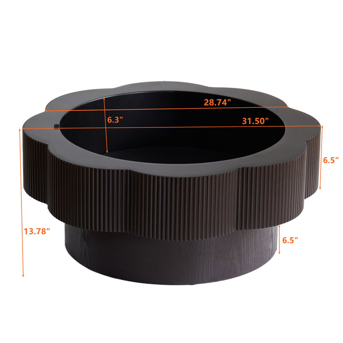 Modern Plum Blossom Shaped Coffee Table With Storage