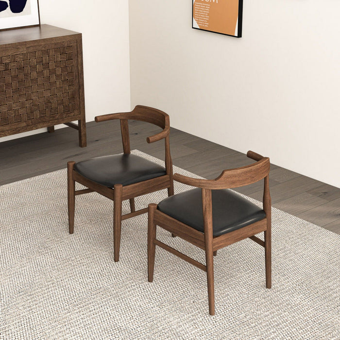 Damian - Mid-Century Solid Wood Dining Chair