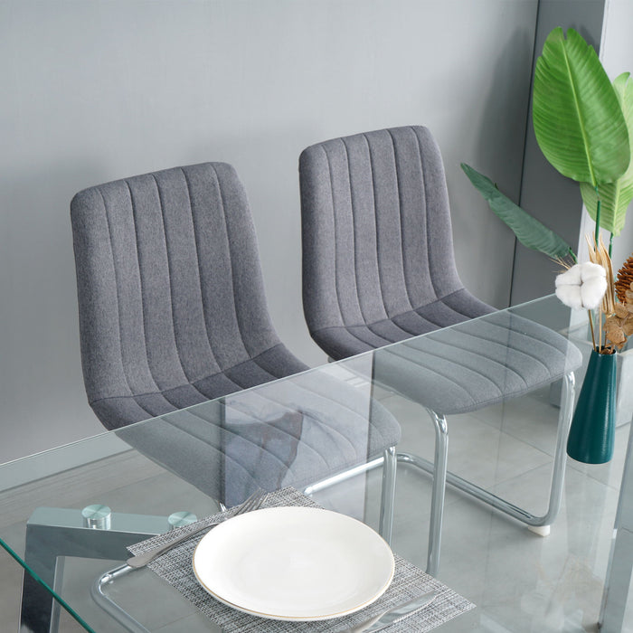 Modern Dining Chair With Metal Legs