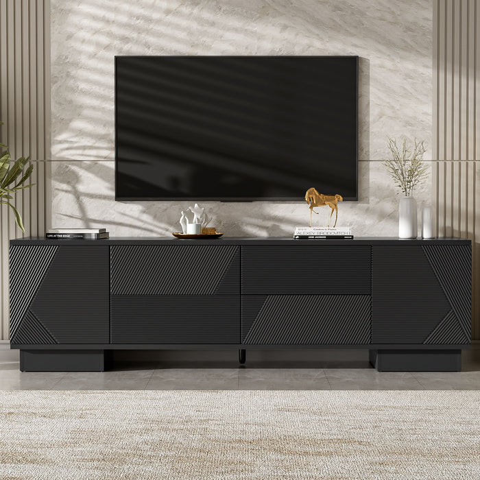 Modern TV Stand With Storage Cabinets, 4 Drawers