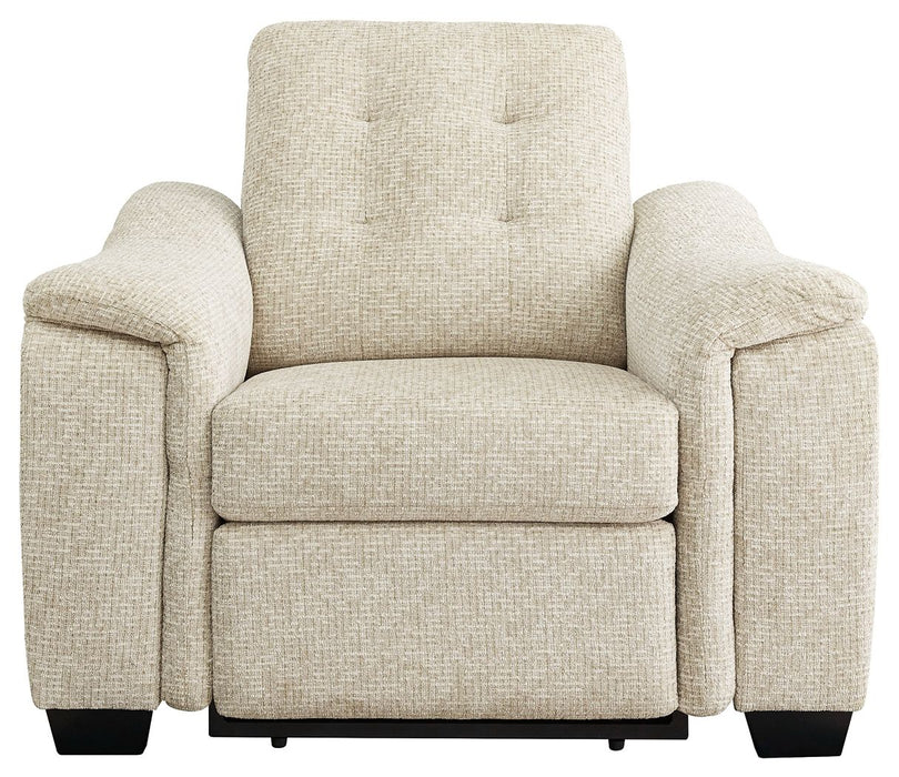 Beaconfield - Zero Wall Power Wide Recliner - Sandstone