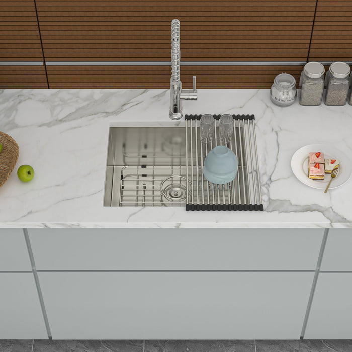 Undermount Steel Kitchen Sink, Deep Single Bowl Basin