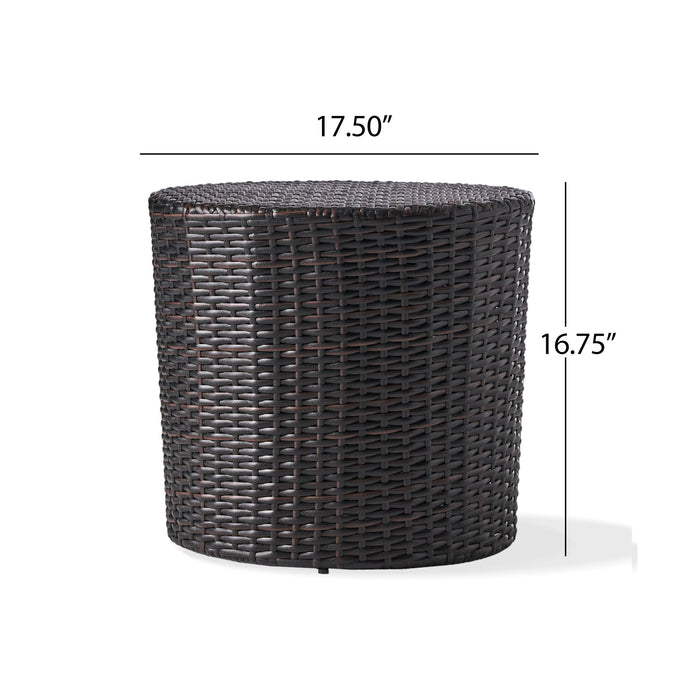 Barrel Side Table With Handcrafted Details