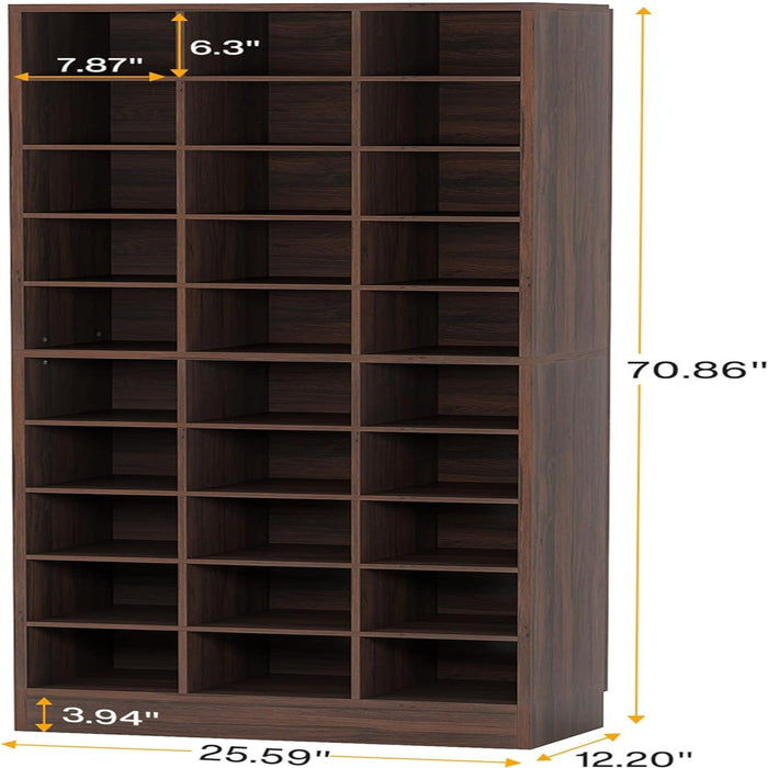 10 Tier Shoe Storage Cabinet With 30 Cubbies