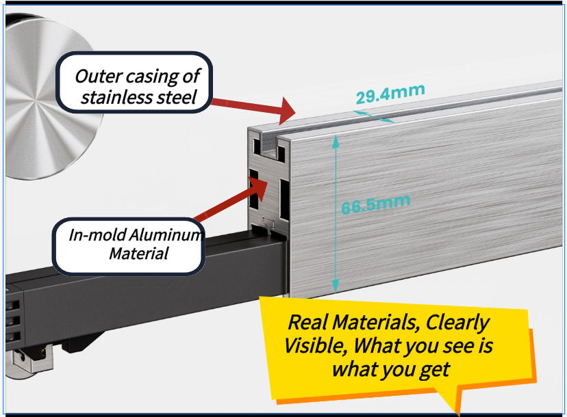 Frameless Double Sliding Soft-Close Shower Door, 3 / 8" (10Mm) Thick SGCC Tempered Glass Door, Matte