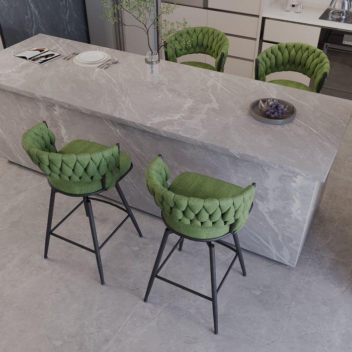 Bar Stool 360 Swivel With Back Footrest