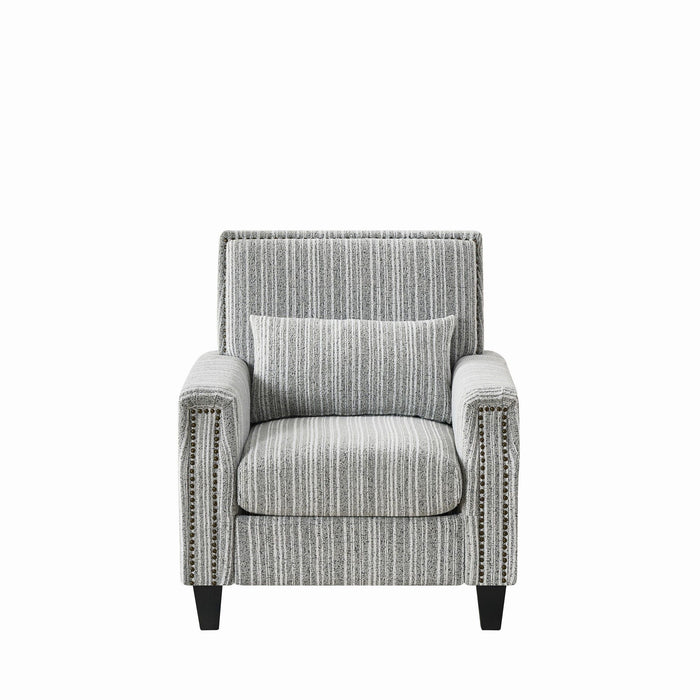 Accent Chair With Arms, Comfy Armchair For Living Room - Gray