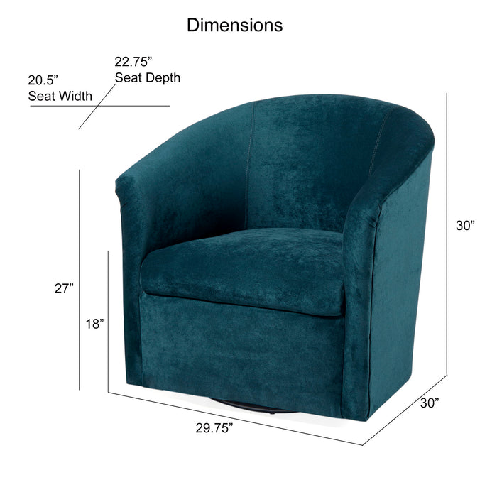 Eden - Swivel Chair With Microfiber Upholstery And Hardwood Frame