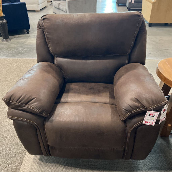 H 8517brw-1pw Recliner Brown