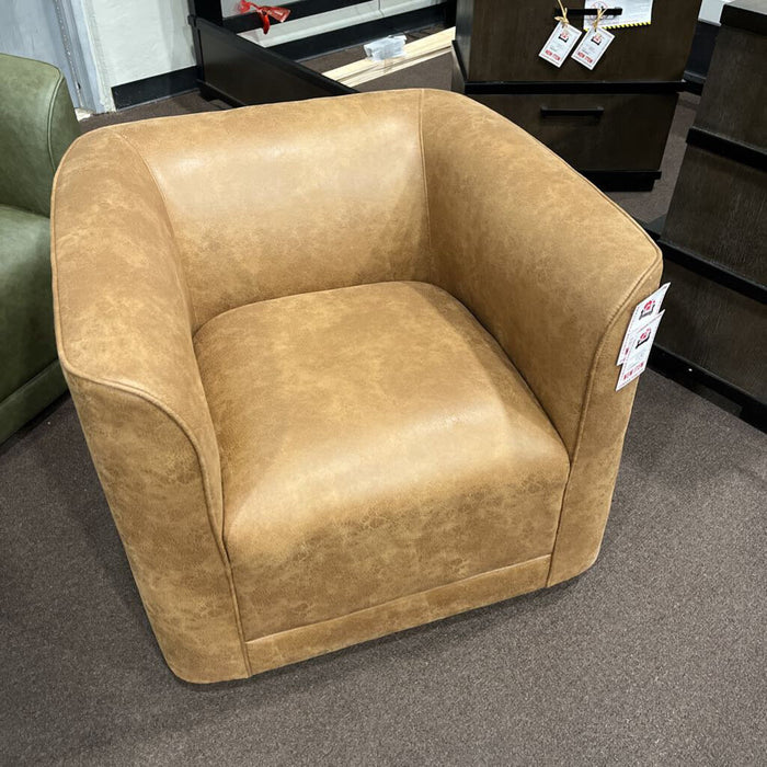 E u3272-04-25A Swivel Chair Saddle Brown