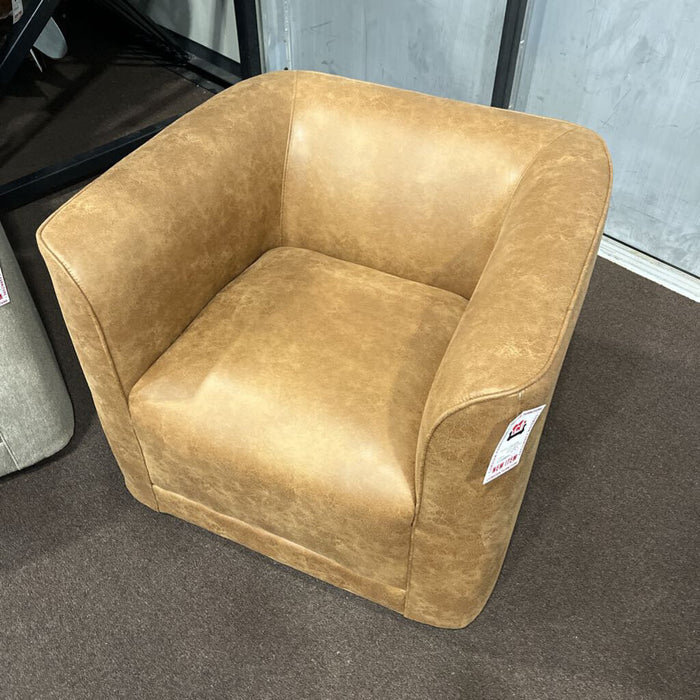 E u3272-04-25A Swivel Chair Saddle Brown