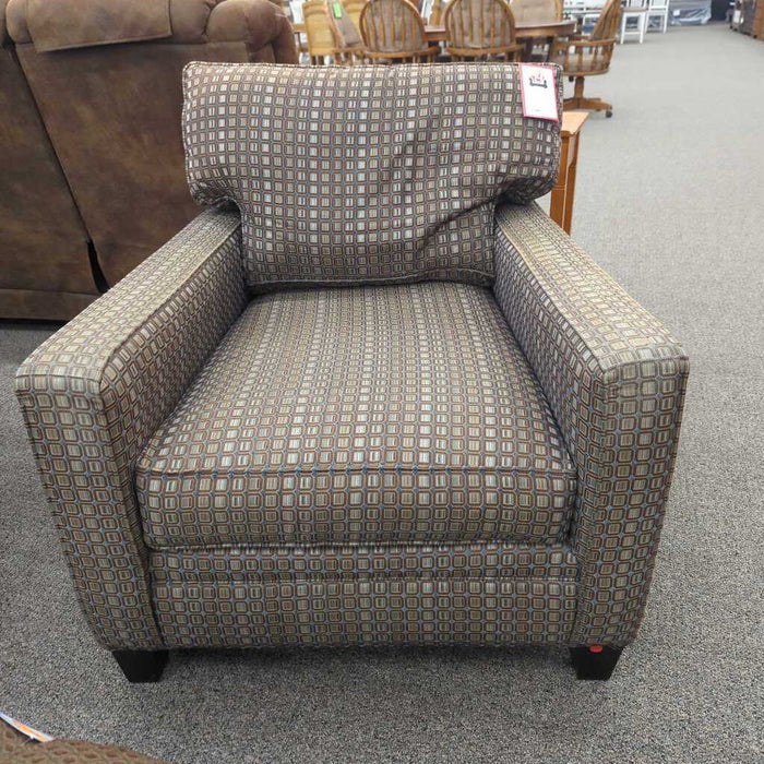 Brown & Blue Pattern Chair