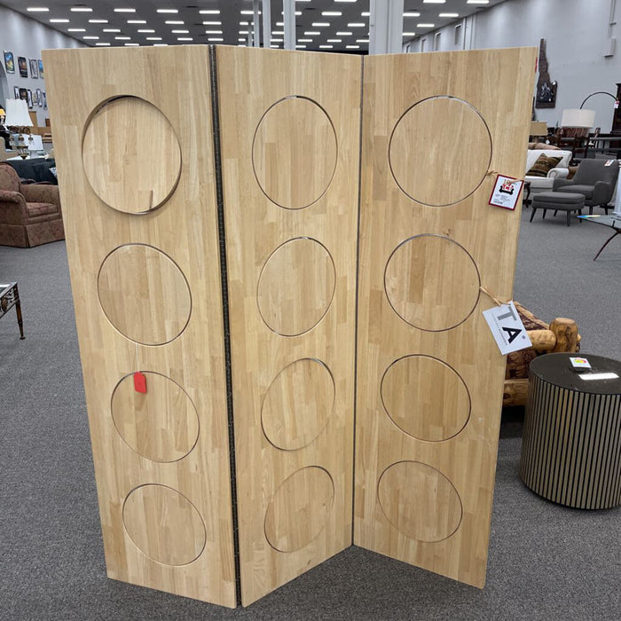 Wood Room Divider w/ Circles