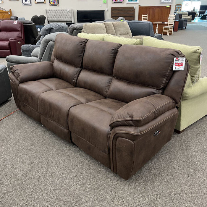 HOB 8517Brw-3 Pwr Rec. Sofa