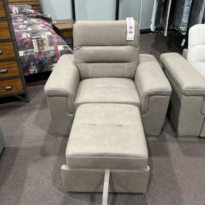 H 9808Stp-1 Chair w/ Pullout Brown