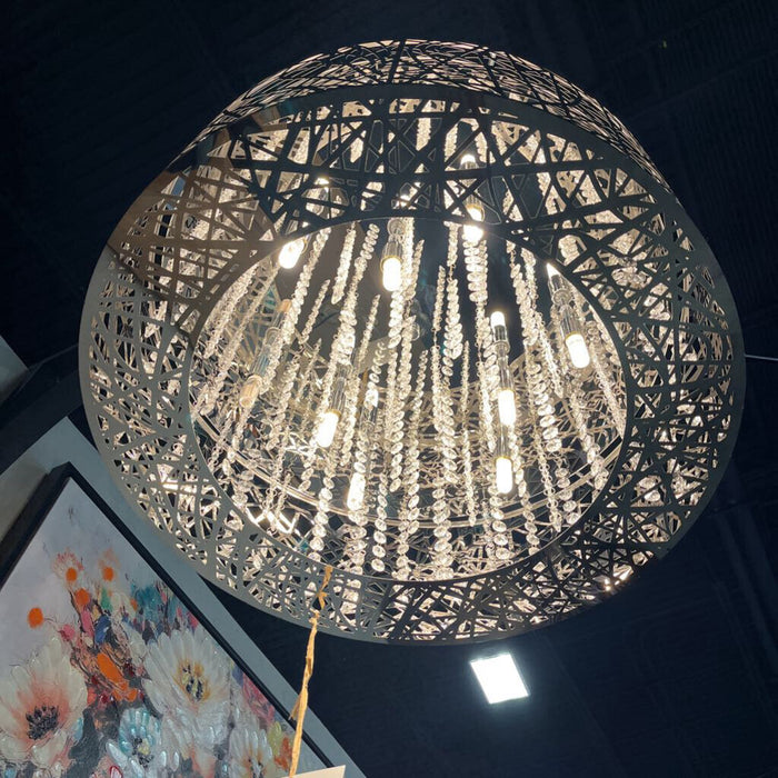 Round Silver Chandelier