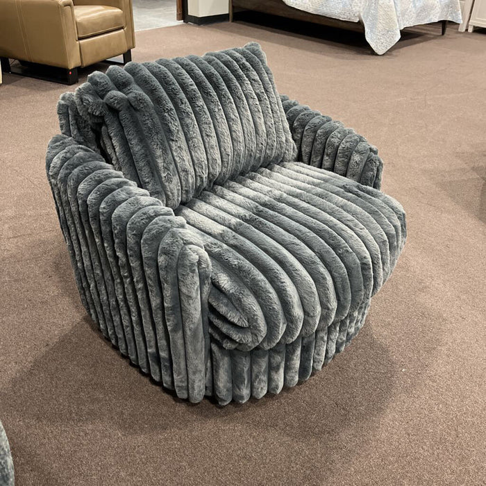 H 9539Dgy-1sw Swivel Chair Gray