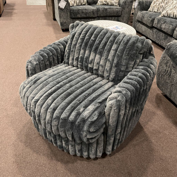 H 9539Dgy-1sw Swivel Chair Gray
