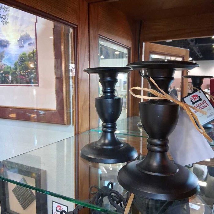 Small Black Candlesticks (Pair)