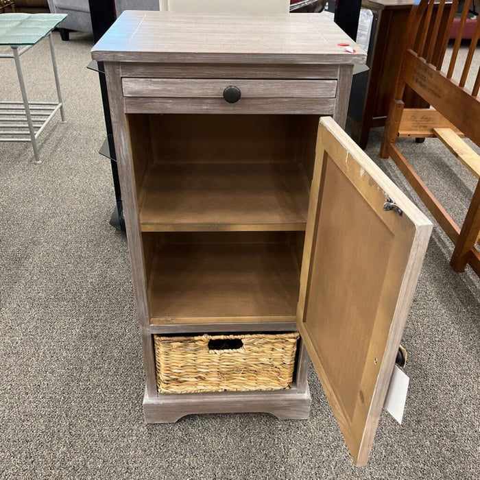 Sm. Gray Cabinet w/ Basket