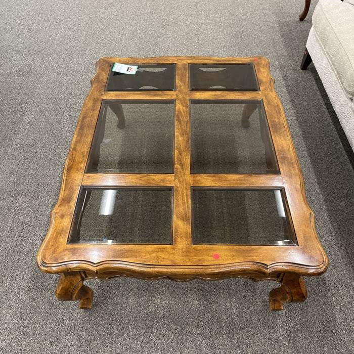 Smoked Glass Insert Coffee Table
