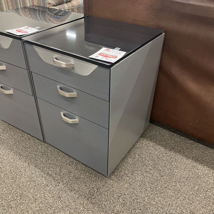 Glass Top Filing Cabinet