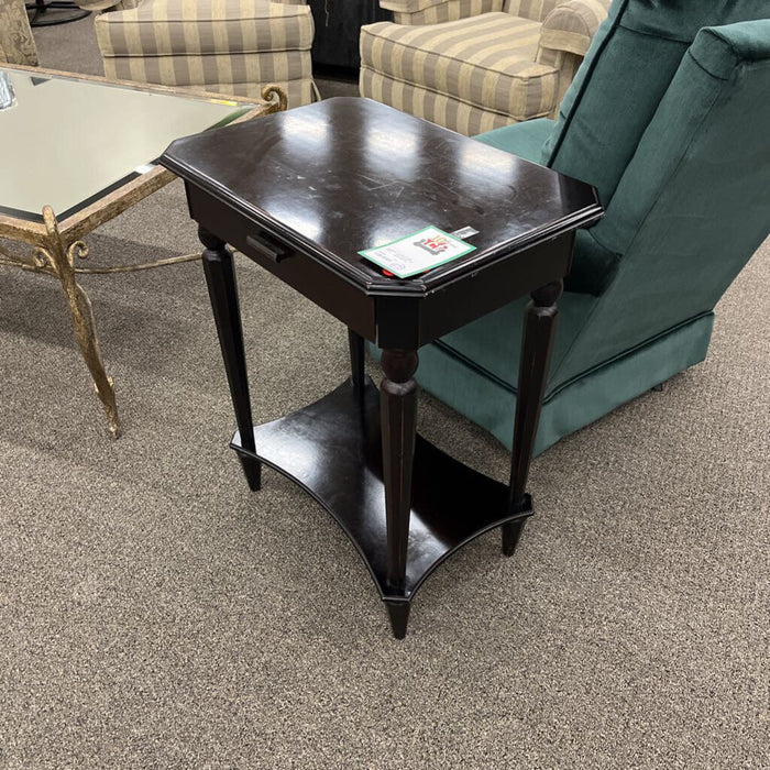 Dark Wood 2-tier End Table