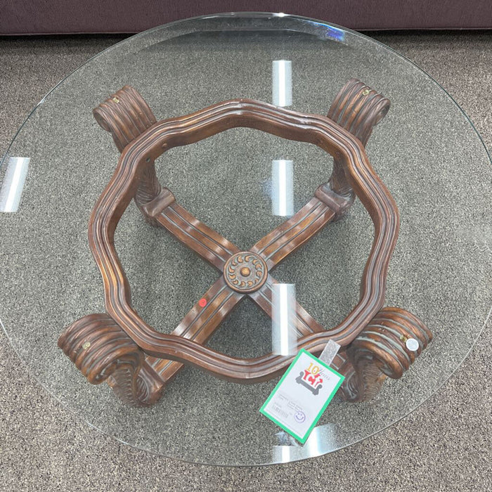 Round Glass Top Coffee Table