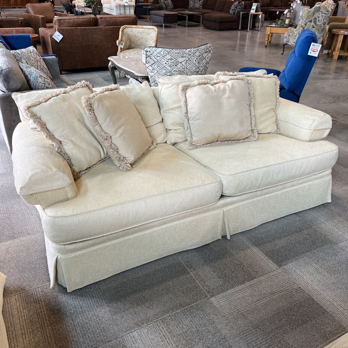Beige Upholstered Sofa