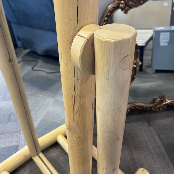 Pine Log Floor Mirror