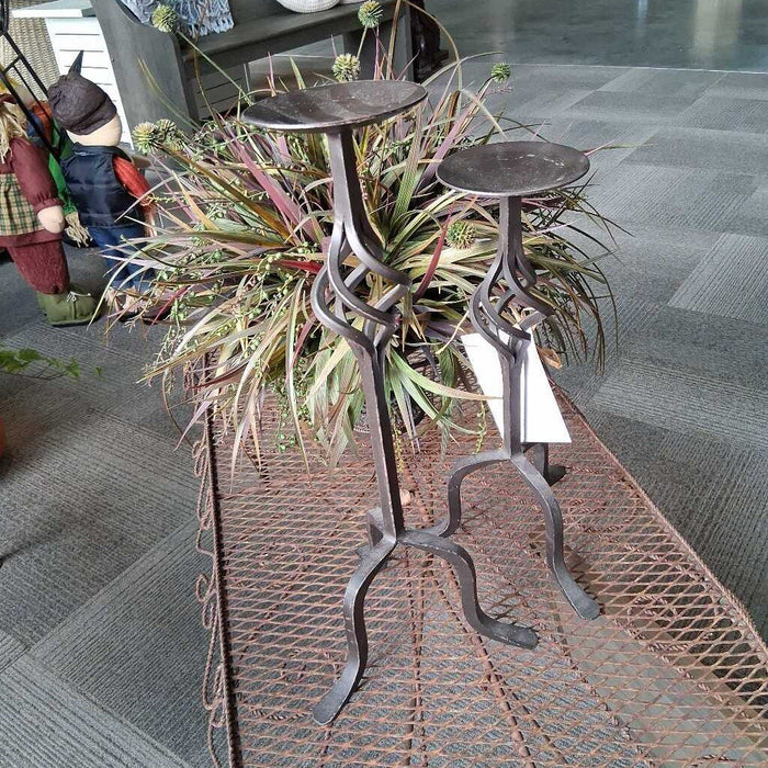 Rustic Iron Candlestick Set