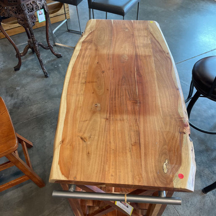 Live Edge Sheesham Bar Cart