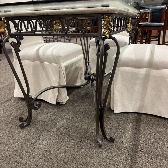 Glass Top Table w/ 4 Chairs