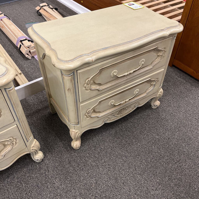 Cream 2 Drawer Nightstand