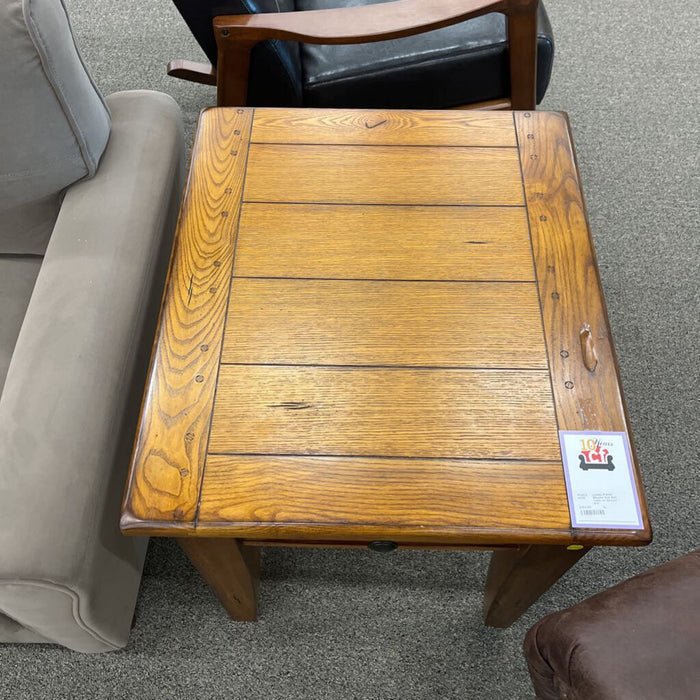 Mission Oak End Table w/ Drawer