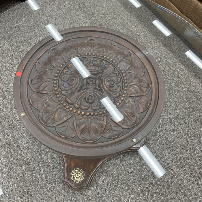 Glass Top Pedestal Coffee Table