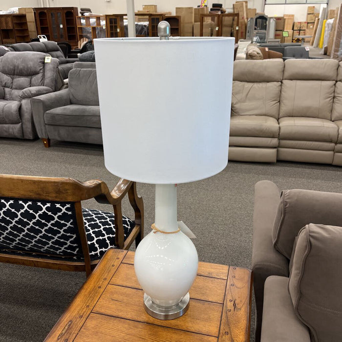 White Glass Lamp