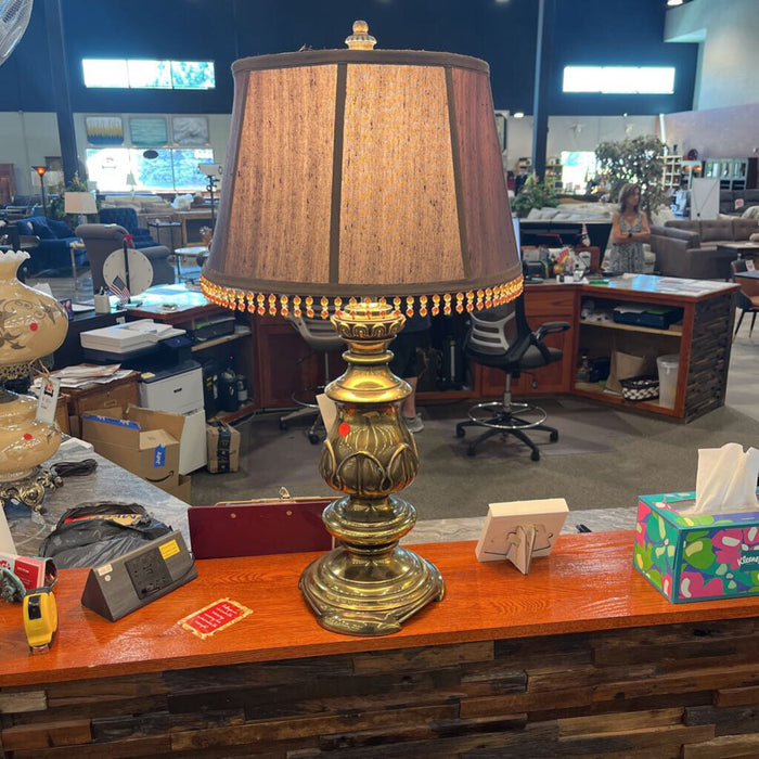 Round Brass Lamp