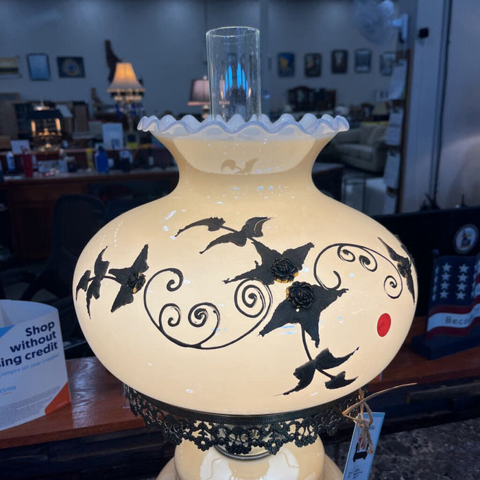 Beige Hurricane Lamp