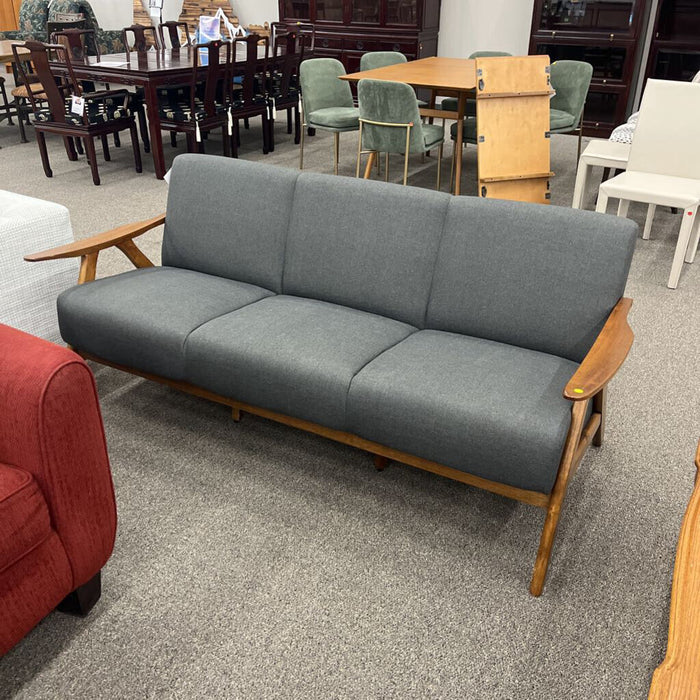 Gray Wood Framed Sofa