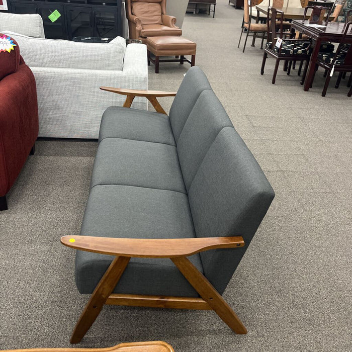 Gray Wood Framed Sofa