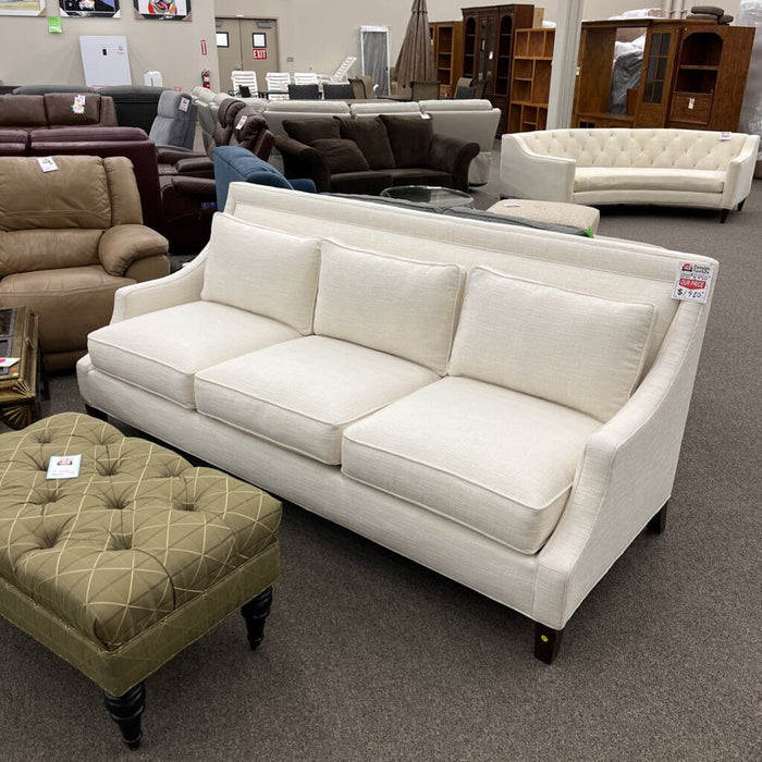 "Bradley" White Uph. Sofa
